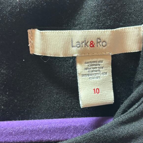 Lark & RoBlack Sleeveless Sheath Dress Size 10 Side Ruching Career Cocktail - Picture 2 of 7